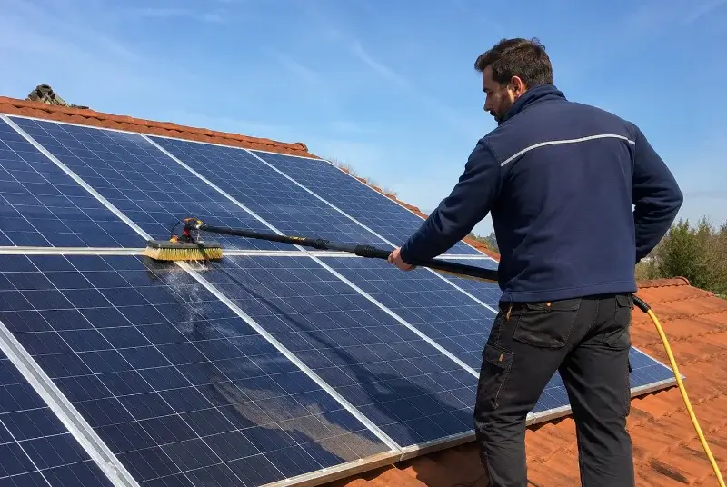 Nettoyage et entretien de panneaux solaires à Mongauzy